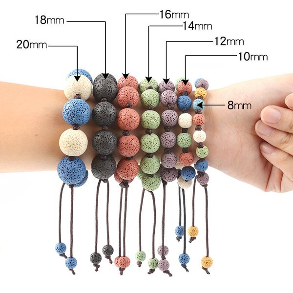 

8mm multi color lava beads natural stone volcanic rock round loose beads diy jewelry bracelet making volcano stone bead kimter-k174fa