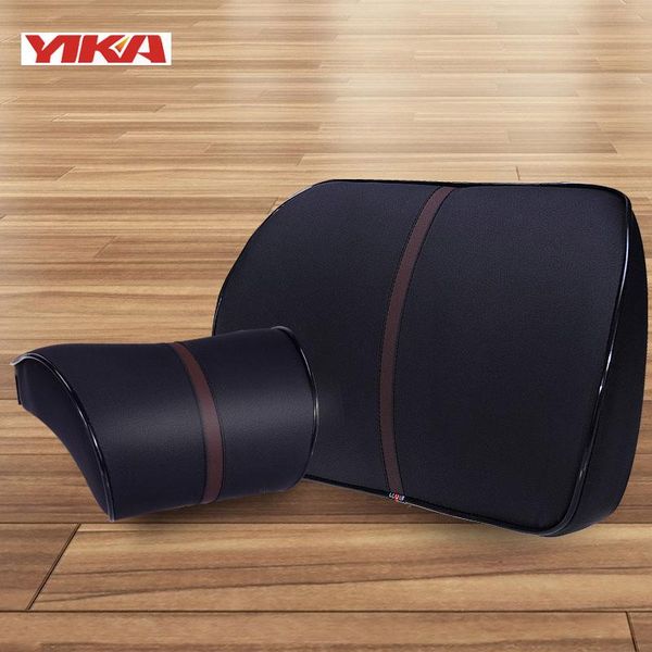 

seat cushions 2021 leather neck headrest pillow +seat supports super soft memory foam auto cover rest relieve pain