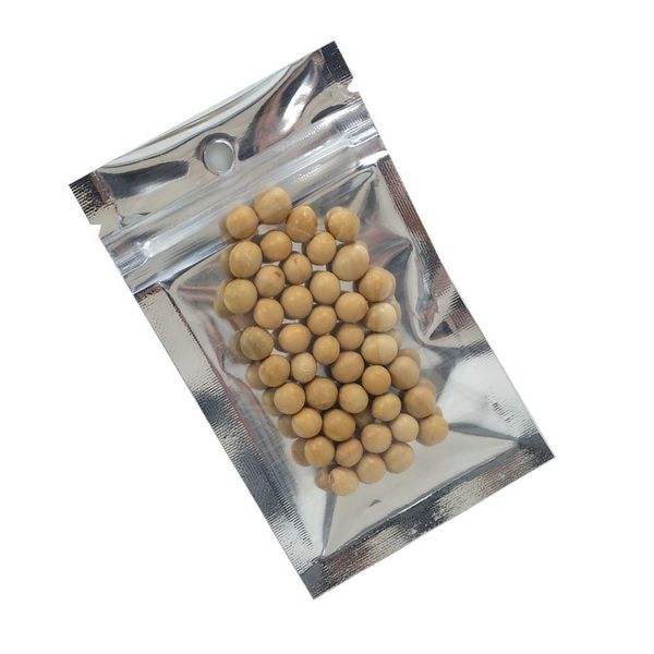 

100pcs lot aluminum foil clear bag self seal zipper packing bags resealable mylar zipper lock food packaging bag pouch 21 sizes h bbyyid