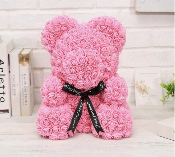 

red 40cm wedding box valentine's rose foam flowers dropshipping for decoration day gift teddy bear artificial pbhbv