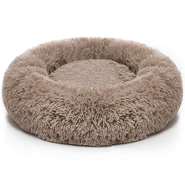 Теплый флис круглый шезлонг подушка для маленьких средних больших собак кошка зимняя собака питомник щенок коврик PET кровать 201223