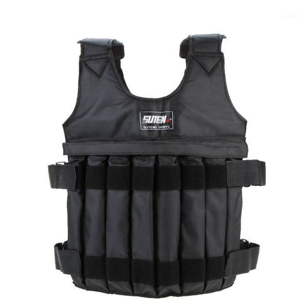 20kg / 50kg colete ponderado ajustável carregando pesos waistcoat para treinamento de boxe running workout equipamentos de fitness teia roupas