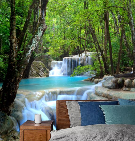 

самоклеящиеся обои mural самоклеящиеся горный водопад fq245 простой природный стиль гостиная спальня фон украшения стены