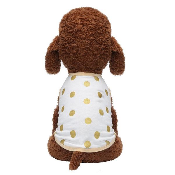 

new pet vest summer breathable comfortable wave point pattern dog cat clothing small dog cat clothes cute puppy kitten