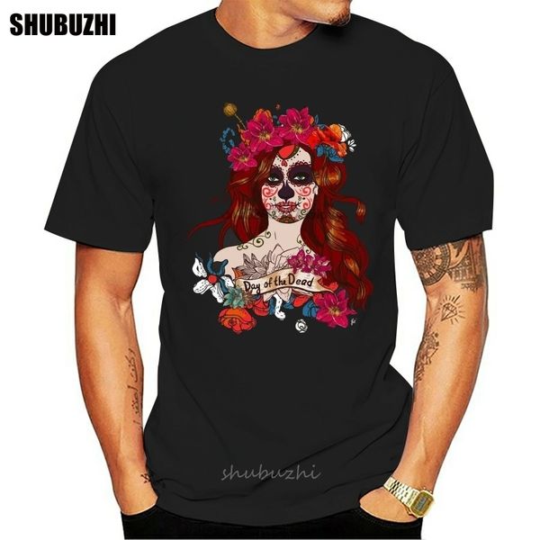 

day of the dead mexican sugar skull woman halloween mens t-shirt fashion t-shirt men cotton brand teeshirt sport hooded sweatshirt hoodie