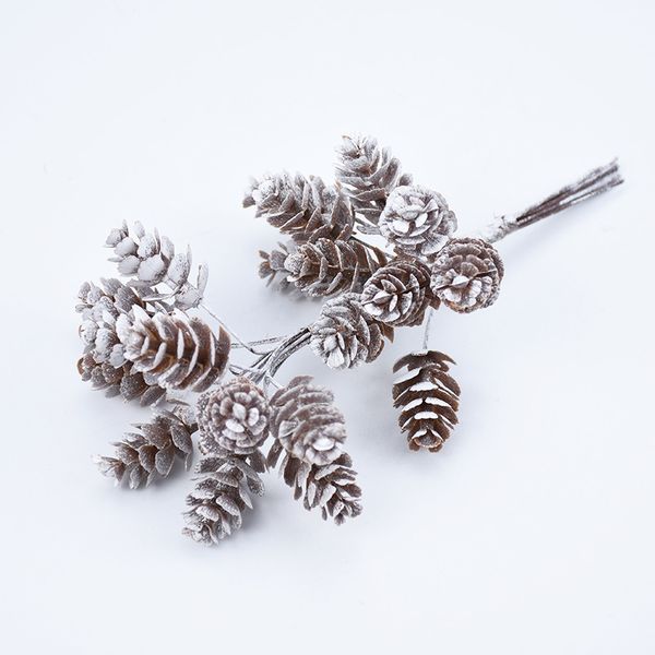 

10pcs/bundle artificial plants fake pine cone decorative flowers wreaths christmas wreath home decor diy gifts handmade pompon