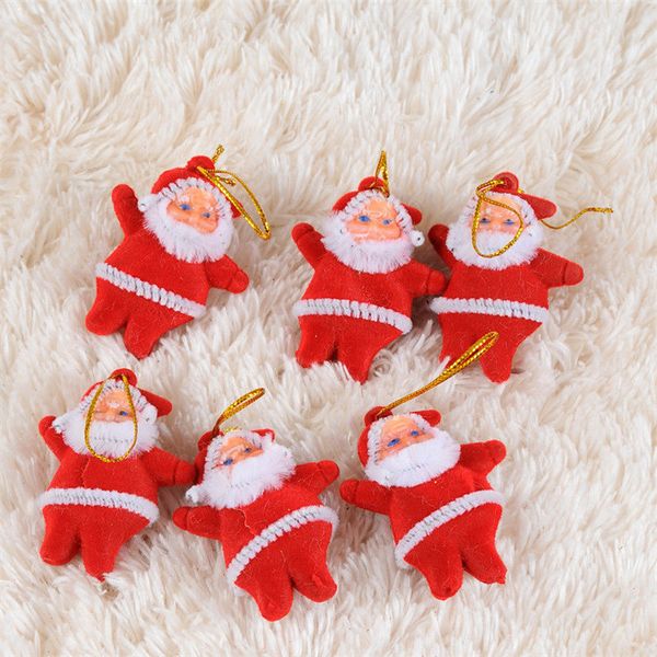 

new12pcs toys gift santa claus snowman doll hang decorations christmas tree ornaments new year decorations#35