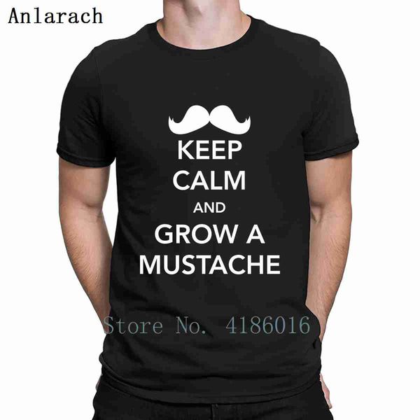 

keep calm and grow a mustache normal summer style crazy fashion customize short sleeve unique round neck sport sweatshirt hoodie t shirt