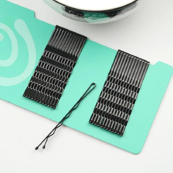 

girls hair clip one-line hairpin steel clip black small ladies baisc modeling auxiliary tool professional women hair accessories wmtjbm, Black;brown
