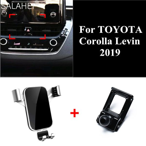 

автомобильный держатель мобильного телефона air vent клипа зажим для toyota corolla altis 2019 2020 gps mount поддержка аксессуары