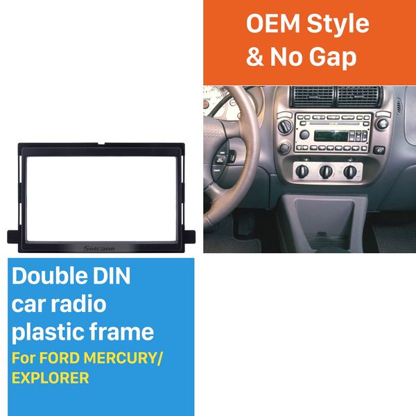

173*98mm 2din car radio panel frame fascia for ford edge expedition explorer focus mustang mercury surround dvd player