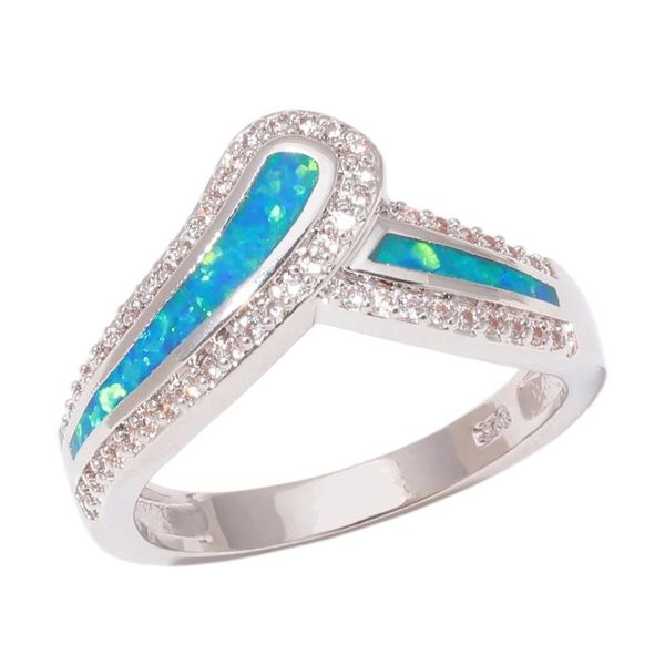 

cinily created blue fire opal zircon silver plated wholesale for women jewelry engagement ring size 6-10 oj9551, Golden;silver