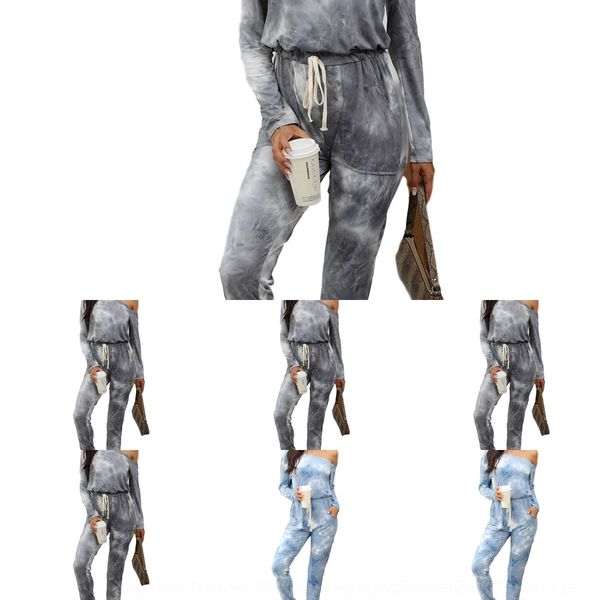 

kmcq designer women two piece fashion sets fashion solid color flat shoulder long sleeve pants ladies outfits casual t shirts trousers suits