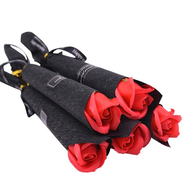 

5pcs soap artificial bouquet multicolor wedding decoration scrapbooking fake rose flower