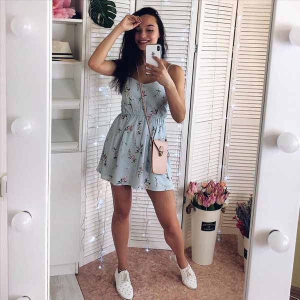 

2021 new womens dress sweet summer casual fashion bohemian print thin strap sleeveless black dress for women, Black;gray
