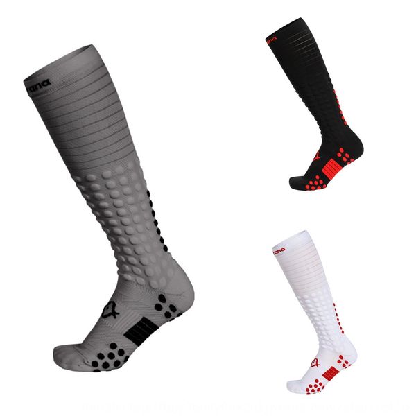 

abarana men's and women's sports socks marathon running fitness leg thickening compression massage massage high socks xqkrz, Black