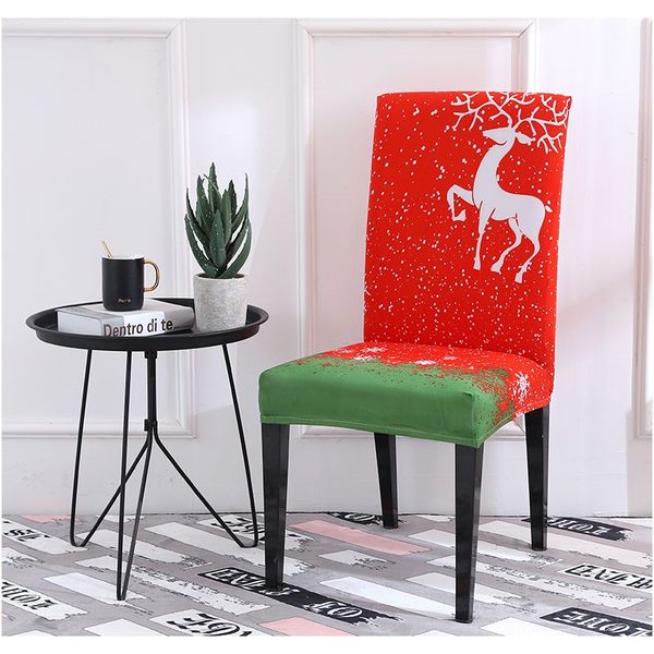 

christmas print съемное кресло сиденья охватывает рождественские украшения ужин стул xmas складной отель стул крышка f jllbnp