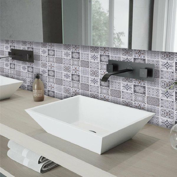 

new fishion home deroce tile wall sticker kitchen bathroom home renovation wallpaper non-slip beautiful wall decals