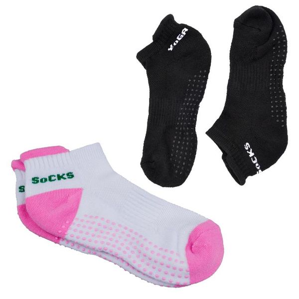 

women cotton yoga socks gym fitness sports socks no toes, Pink;yellow