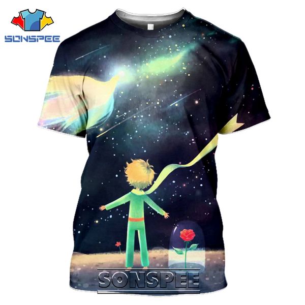 

the little prince cartoon movie rose 3d print shirts anime horror hentai men clothing