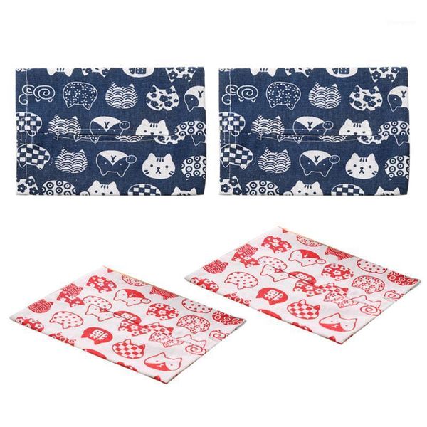 

4pcs household napkin box tissue paper holder storage pouch (random style)1