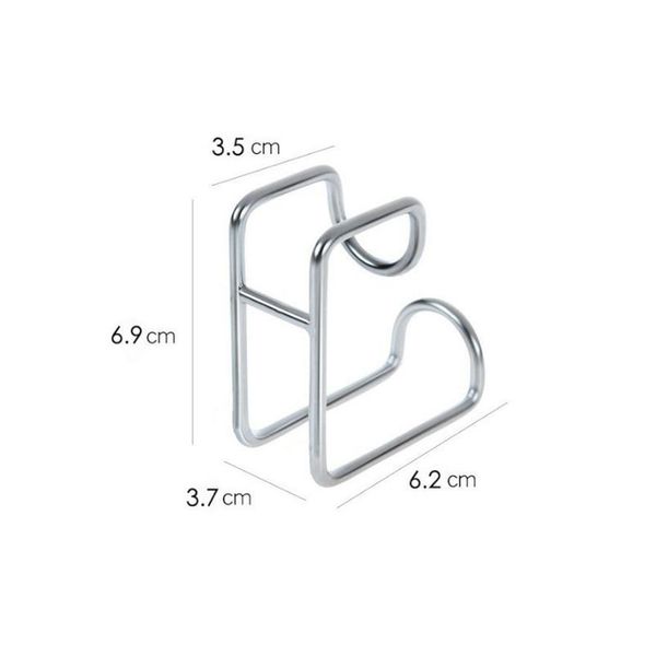 

wall mounted door sticky hanger holder wash basin holder stainless steel strong adhesive hook kitchen bathroom jllegn
