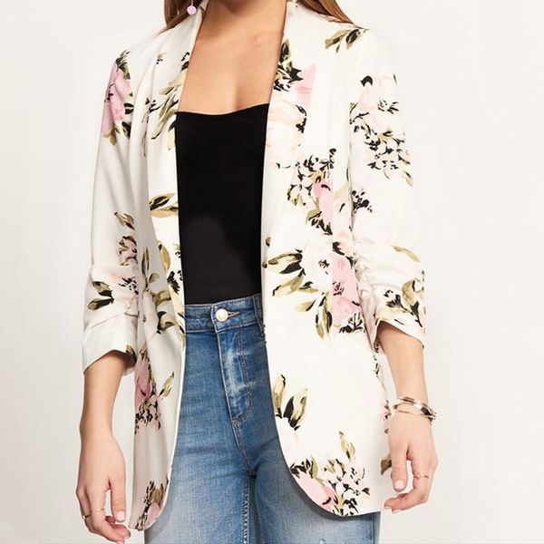 

spring autumn fashion print pocket small long sleeve turn down collar white open stitch girl official flower print cloth1, Black;brown