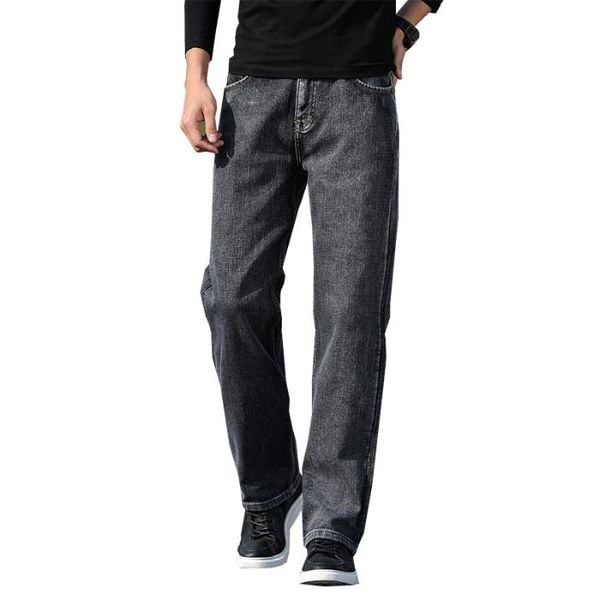 

winter warm young loose heavyweight men denim jeans 2020 new fashion slim men clothing, Blue