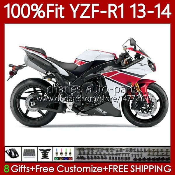 Kit per il corpo OEM per Yamaha YZF-R1 YZF1000 YZF R 1 2013-2014 Moto Bodywork 97No.84 YZF R1 1000 cc bianco rosso 2013 2014 1000cc YZF-1000 YZFR1 13 14 carenatura stampi a iniezione
