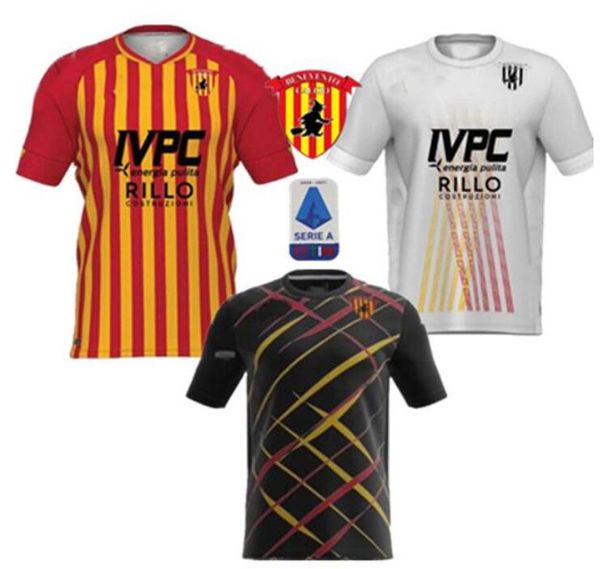 

20 21 benevento calcio soccer jerseys home 2020 2021 lapadula viola glik caprari i.falque ionita football uniforms shirts thailand, Black;yellow