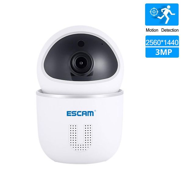 

cameras escam qf903 hd 3mp wifi ip camera p2p pan/tilt night vision infrared motion detection cctv surveillance baby monitor