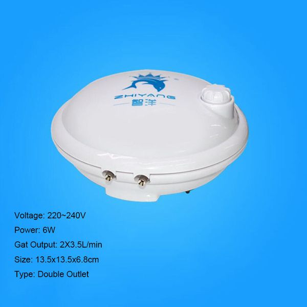 

double outlet air pump, large oxygen compressor, aquarium accessories, 220v, 6w