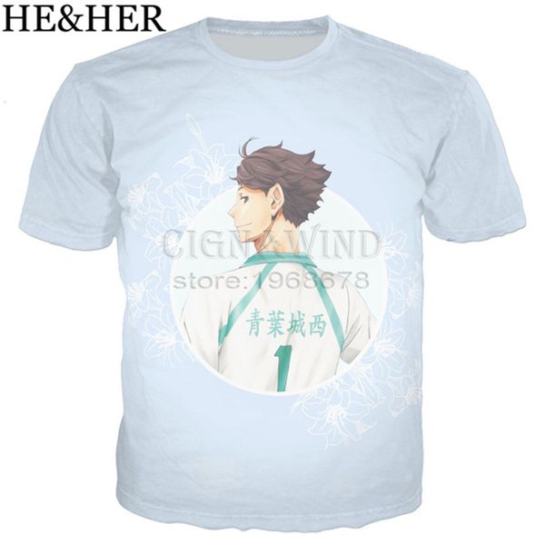 

new anime haikyuu volleyball club 3d print shirts oversized hippie horror men clothing