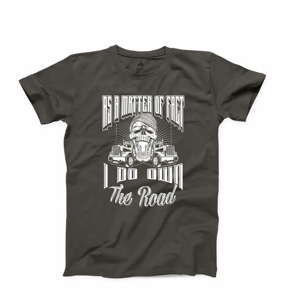 

truck driver tshirt new mens as a matter of fact i own the road tee men's fashion cartoon character fitness sport hooded sweatshirt hoo