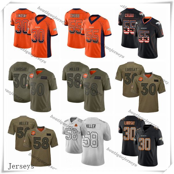 

пользовательские денвер бронкос 58 фон миллер 55 брэдли. chubb 30 филип линдсей мода влияние черный цвет ярость футбол джерси, Black;red