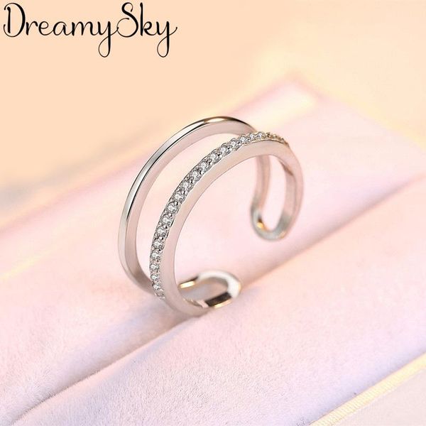 

new charming crystal lines finger ring for women vintage boho knuckle party rings gothic punk jewelry gifts for girls 2020, Slivery;golden