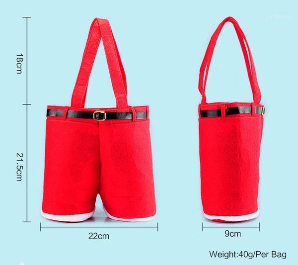 

christmas decorations atceawit 39x22cm big handbag wine bottle bag santa pants trousers candy gift bags package decor supplies1