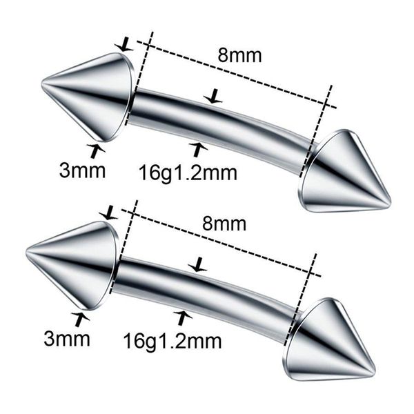 

2pcs steel segment rings piercing ear tragus cartliage piercings orelha helix lip labret tongue piercing nose ear septum jewelry q sqcboq, Silver