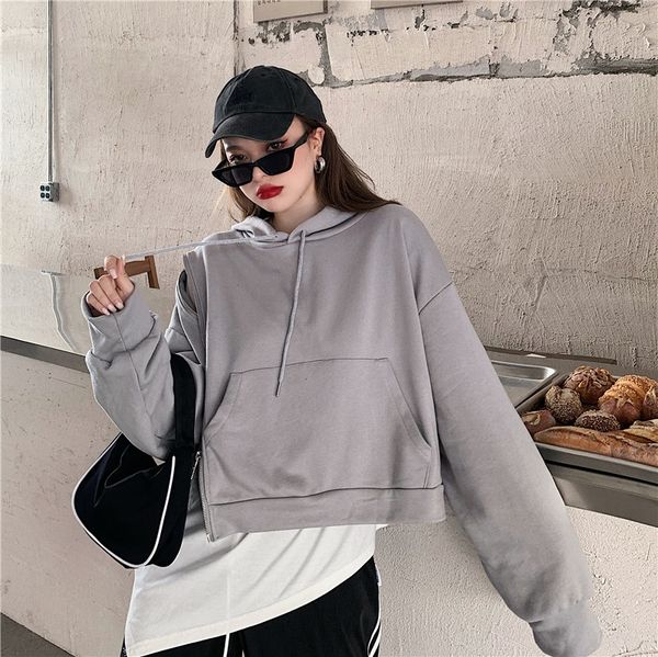 

little tomato | high level deconstructionism exudes aura of design sense of minority loose national sweater hooded sweater xvqne, Black