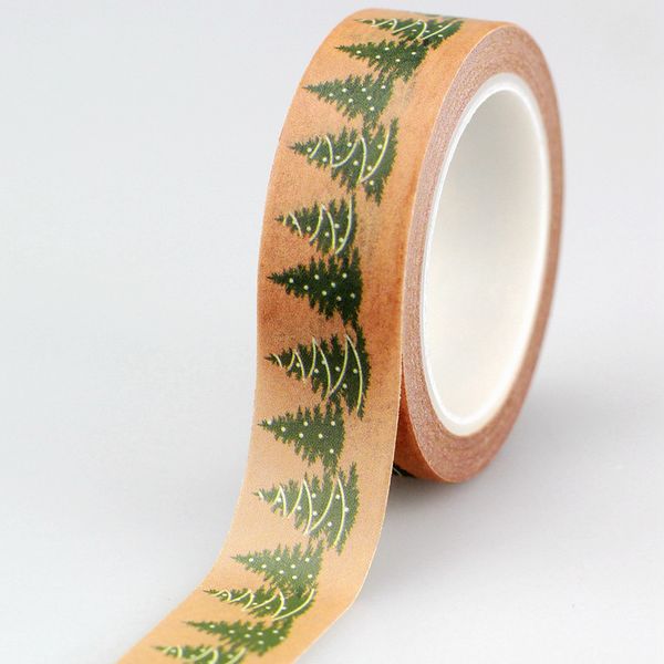 

deer cute christmas designs 8 new15mmx10m snow tree decorative washi set diy scrapbooking masking tape school office supply