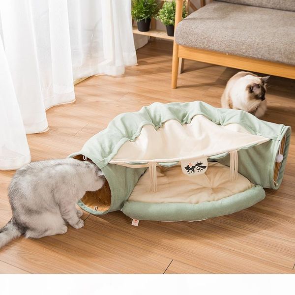 

collapsible cute cat tunnel pet cat bed nest channel integrated toy household pet supplies