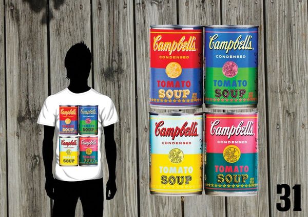 

print fashion slim short sleeve campbell's soup pop art tattoo old school tees sport hooded sweatshirt hoodie men t shirt