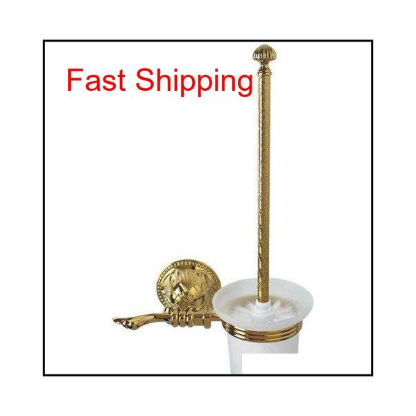 

shipping new design 24k gold flowers toilet brush holder bathroom 1cgp5