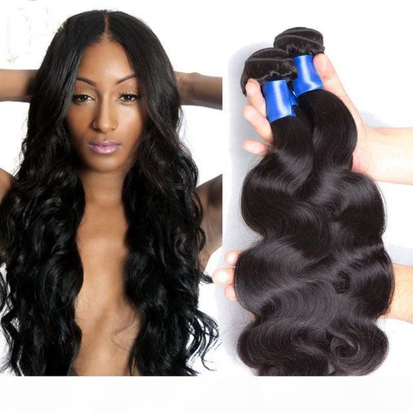 

peruvian virgin hair body wave 3 bundles human hair weave 7a grade unprocessed virgin hair peruvian body wave bundles deals, Black