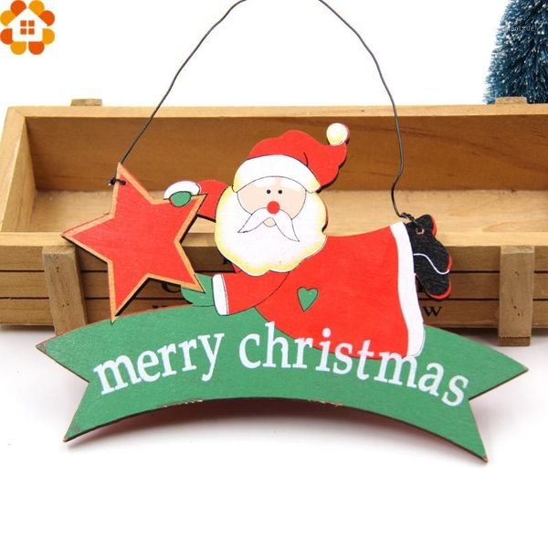 

christmas decorations 1pc diy wooden pendants ornaments door hanging xmas tree home decor kids gifts party decorations1