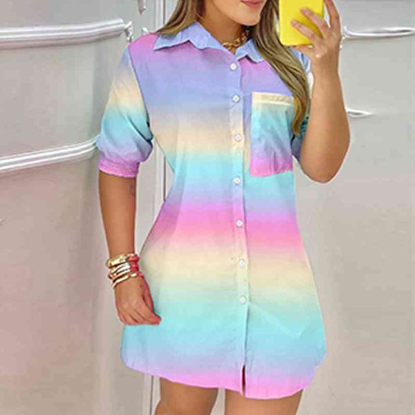 

womens casual short-sleeved leopard print patchwork button front pocket color matching dress elegant lapel shirt dress, Black;gray