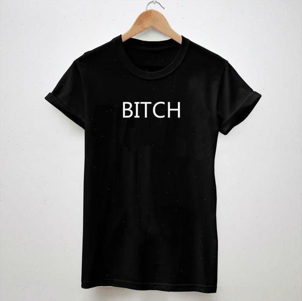 

fshion bitch letters print black white women t shirt tees for women yong wear drop shipping