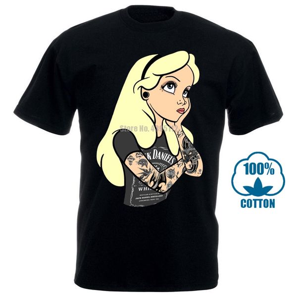 

custom printed tshirt men t shirt alice tattoo unique design alice in wonderland women t shirt 011209 sport hooded sweatshirt hoodie