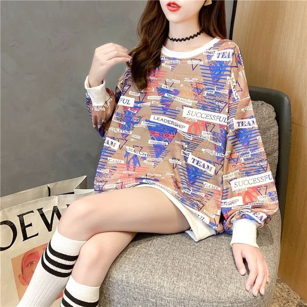 

208l6 autumn personalized new cotton sweater coat thin sweater fashion 2020 coat wei yi t-shirt women's versatile net red korean loose, Black