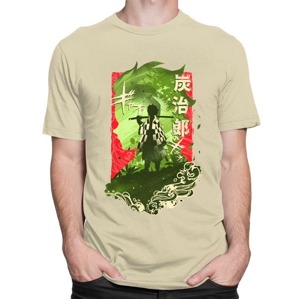 

sport stylish mens kimetsu no yaiba t shirts short sleeve crewneck cotton tshirt graphic anime manga demon slayer kamado nezuko tee